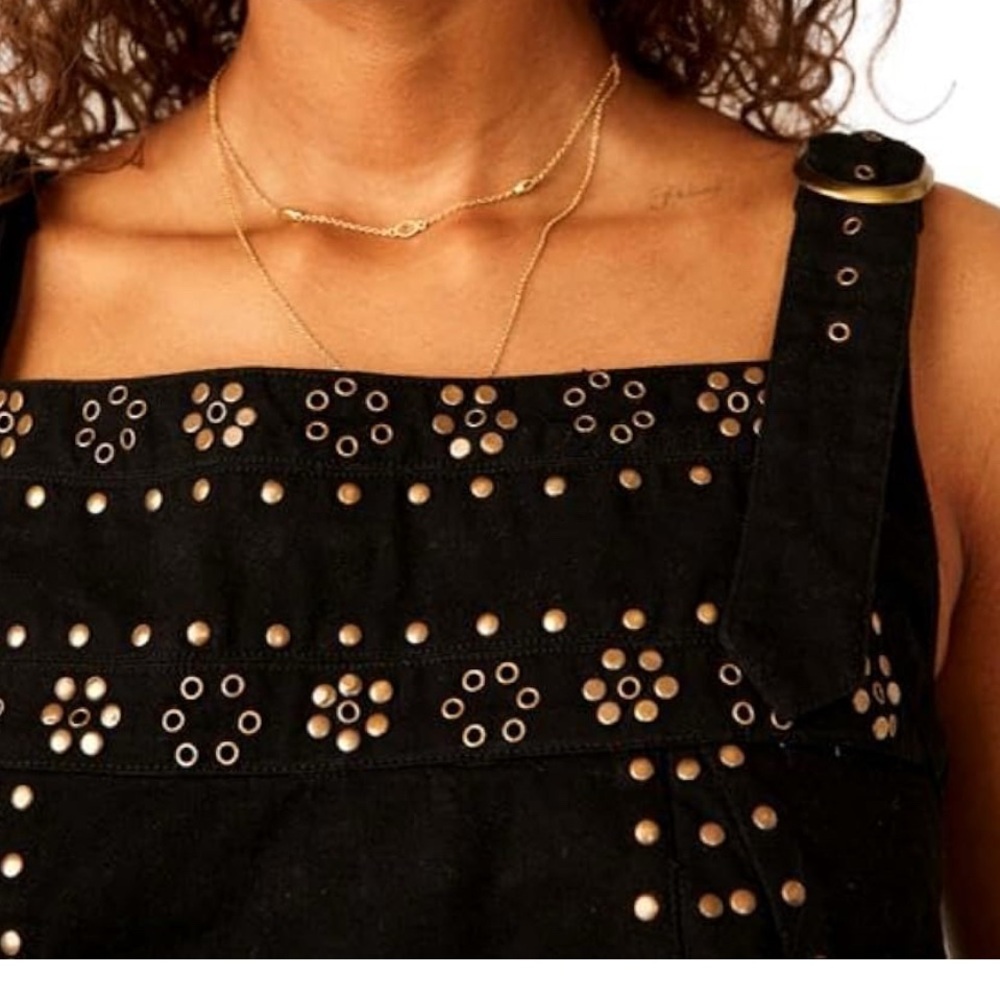 🖤 NWT Free People “Rikki” Studded Crop Top - Picture 4 of 8